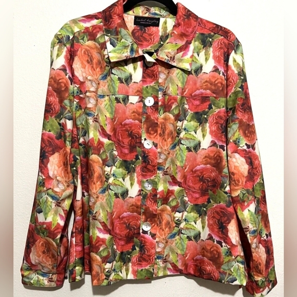 Isabel Hayley Lightweight Jacket Tropical Floral Size PL - Picture 1 of 7